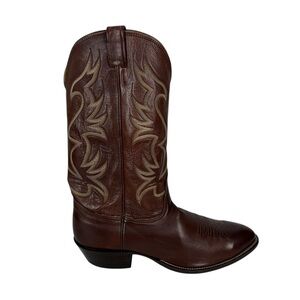 Nocona Western Cowboy Boots Vintage Mens 12 D Brown Leather Made In USA